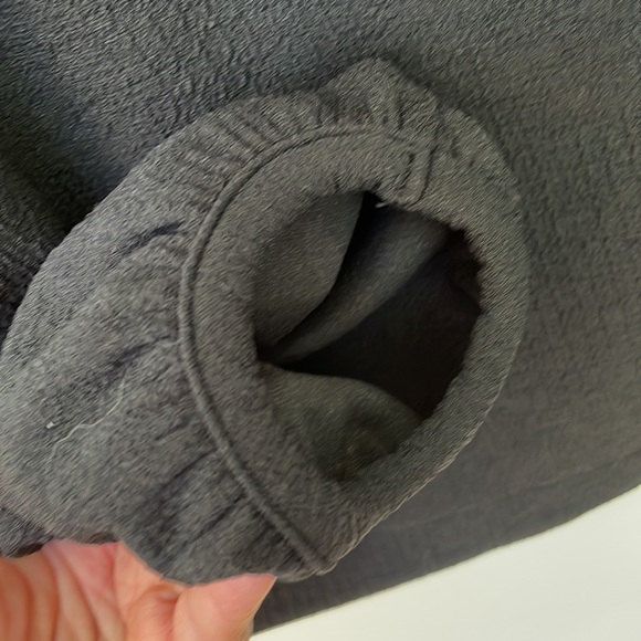 Madewell Crepe Square Neck Puff Sleeve Top Black - Picture 10 of 10